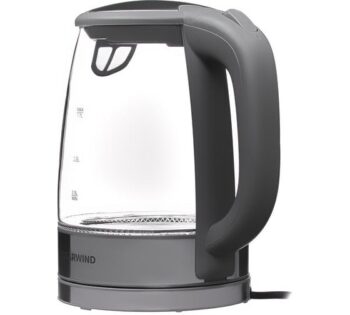Чайник Starwind SKG2315 1.7л. 2200Вт серый/серебристый корп.:стекло/металл/пластик