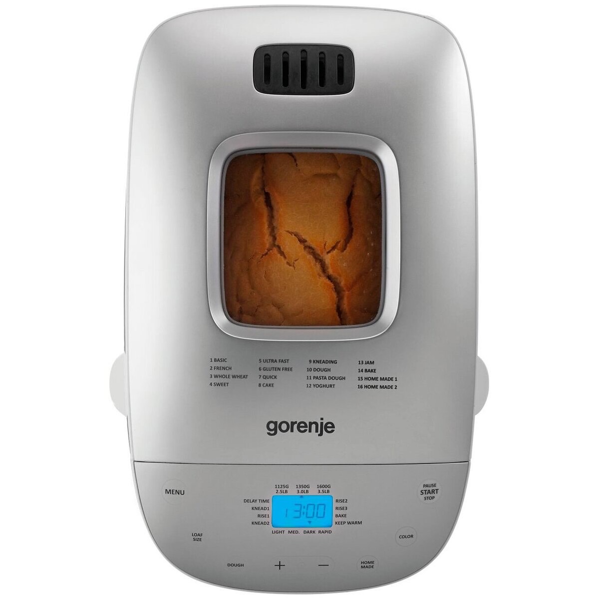 1db4f0310c777b09df5d855c607a4e6e.jpg Хлебопечь Gorenje BM1600WG 850Вт белый/серебристый