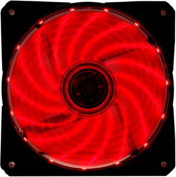 Вентилятор Digma DFAN-LED-RED RGB 120х120x25 черный 3-pin 4-pin (Molex) Ret