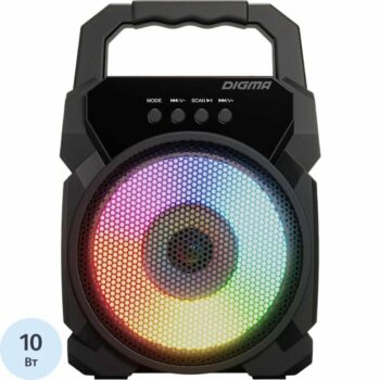 Колонка порт. Digma D-PS1500 черный 10W 1.0 BT 10м 500mAh (SP1500B)