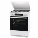 Плита Комбинированная Gorenje GKS6C71WF белый (металлическая крышка) реш.чугун