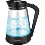 Чайник Starwind SKG2116 1.8л. 1700Вт черный/прозрачный корп.:стекло