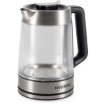 Чайник Hyundai HYK-G5607 1.9л. 2200Вт черный/серебристый корп.:стекло