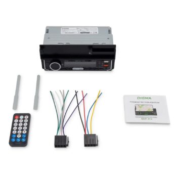 Автомагнитола Digma MCP-414 1DIN 4x45Вт BT5.0 USB2.0 AUX 4 ПДУ
