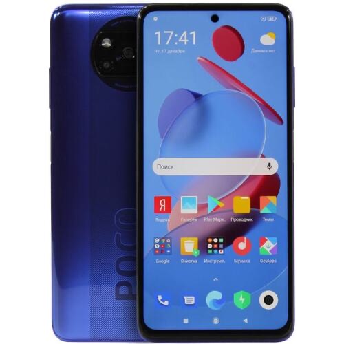 53d81dd8db10f9f765821b12d63e60f0.jpg Смартфон POCO X3 J20C Cobalt Blue/6.67"FHD+/120Hz/SD732G/6GB/128GB/And10/13+64+2+2MP/20MP/NFC/5160mAh