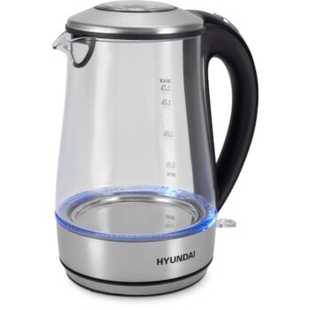Чайник Hyundai HYK-G8406 1.7л. 2200Вт прозрачный/черный корп.:стекло