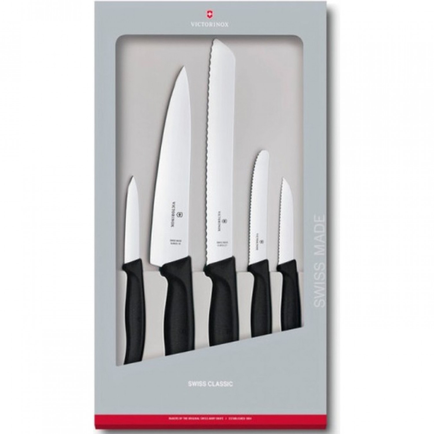 584c6ba5061b03f3a85730fd6c3fd106.jpg Набор ножей кухон. Victorinox Swiss Classic 6.7133.5G компл.:5предм. черный
