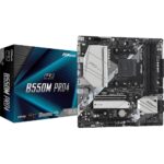 Материнская плата Asrock B550M PRO4 Soc-AM4 AMD B550 4xDDR4 mATX AC`97 8ch(7.1) GbLAN RAID+VGA+HDMI+