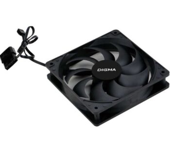 Вентилятор Digma DFAN-120-9 120х120x25 черный 3-pin 4-pin (Molex) (упак.:1шт) Ret