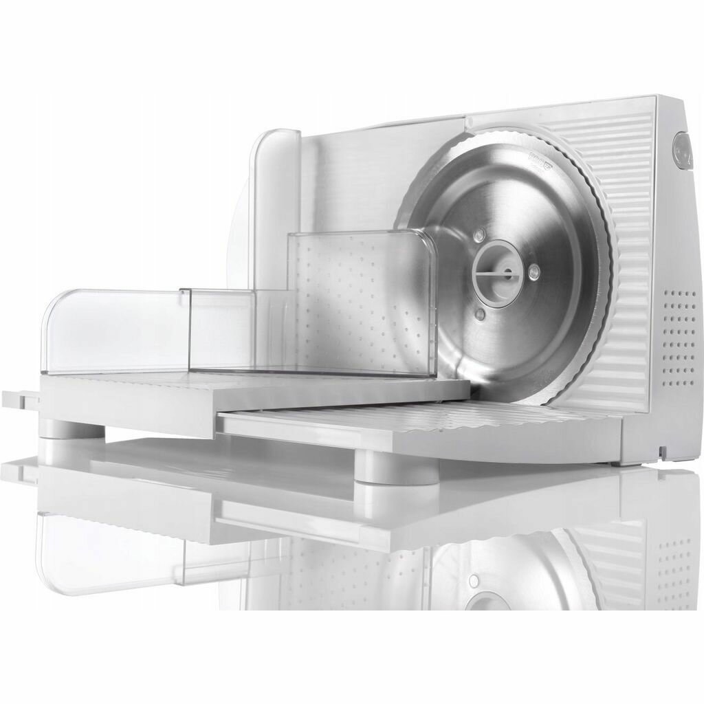 6f835ee0967a25f8db64053bfa3d6257.jpg Ломтерезка Gorenje R402W 100Вт (нарез. до 17мм) серебристый