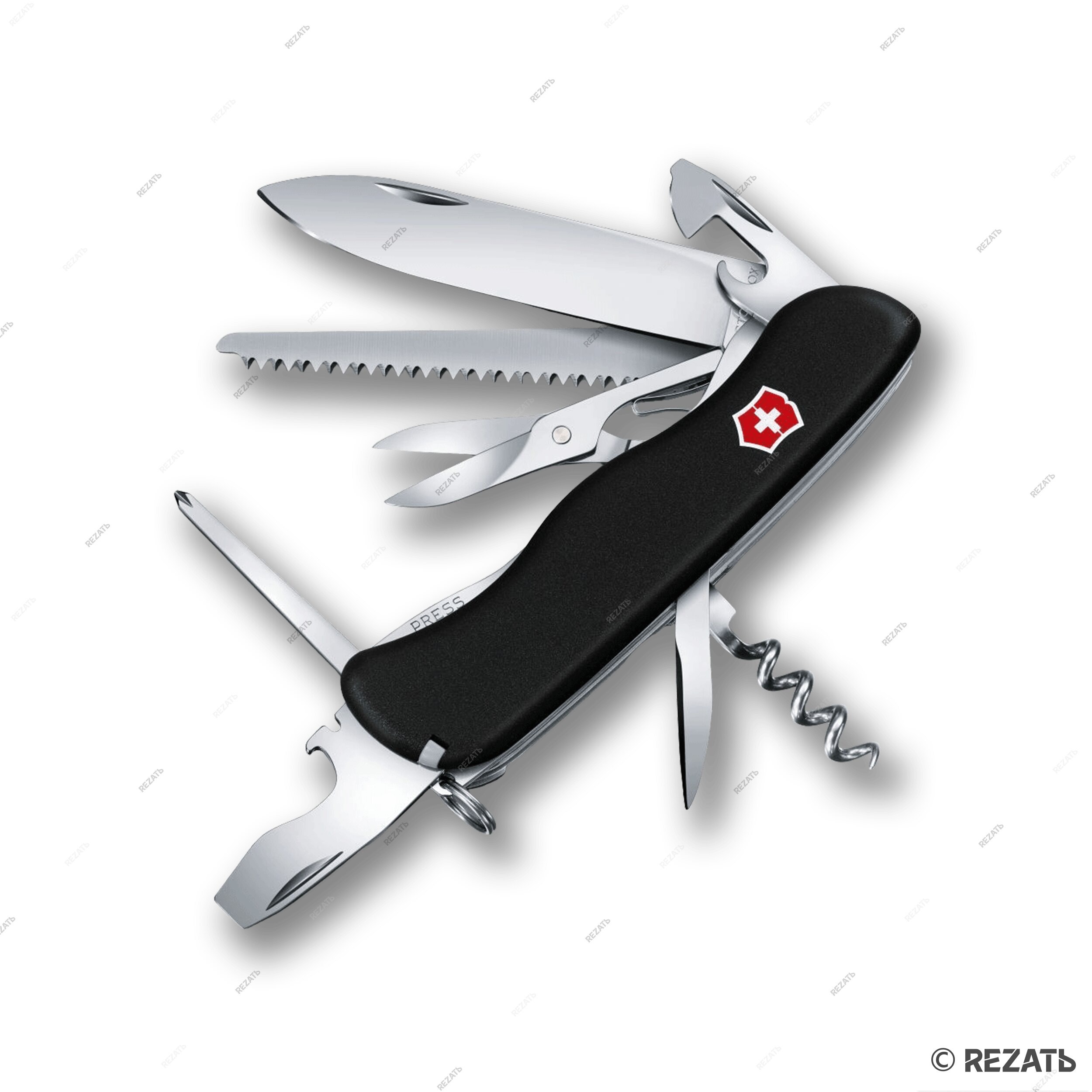 7c6adde45ce25f976029fc85f4357abd.jpg Нож перочинный Victorinox Outrider (0.8513.3) 111мм 14функц. черный карт.коробка