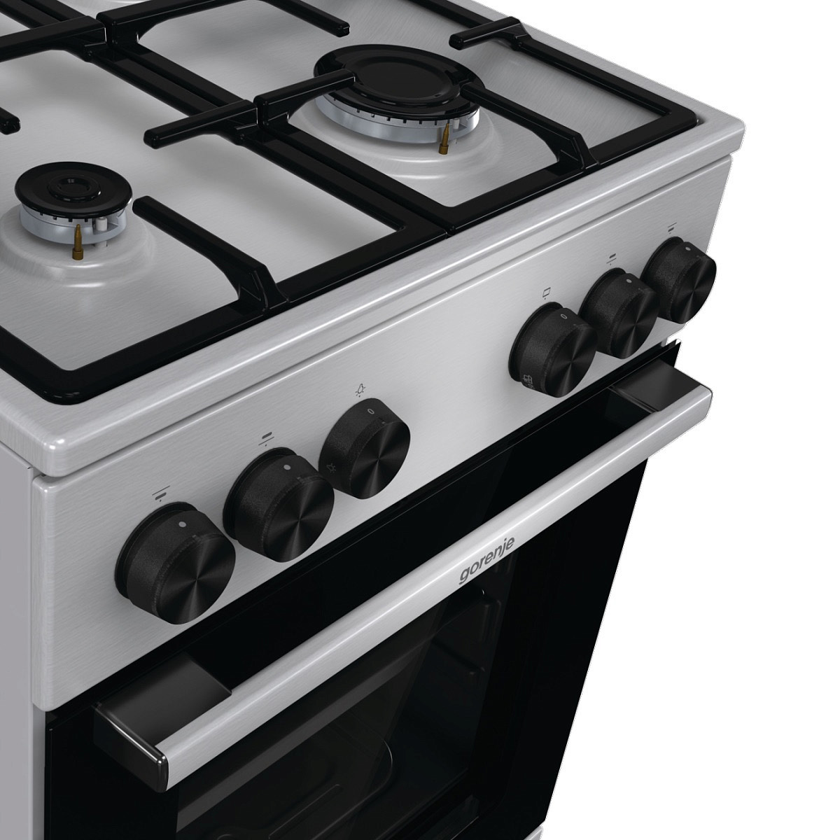 7d141288db27b836582bee2b52b79075.jpg Плита Газовая Gorenje GG5A11XF нержавеющая сталь (без крышки) реш.чугун