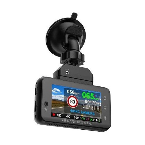 80790cc6f6efa9e48b8482622ee398dd.jpg Видеорегистратор Sho-Me A15-GPS/GLONASS WI-FI черный 2160x3840 2160p 140гр. GPS MStar8629