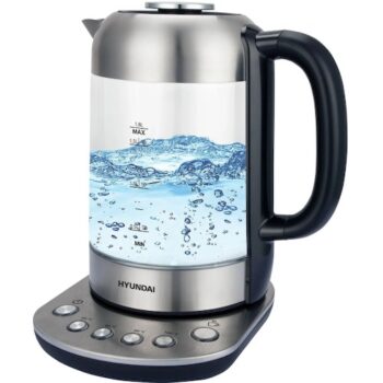 Чайник Hyundai HYK-G8407 1.8л. 2200Вт черный/прозрачный корп.:стекло