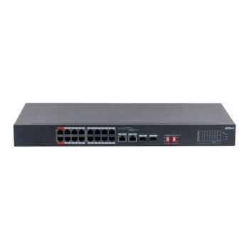 Коммутатор Dahua DH-CS4218-16ET-135 (L2) 16x100Мбит/с 2xКомбо(1000BASE-T/SFP) 16PoE 135W управляемый