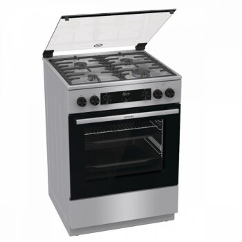 Плита Комбинированная Gorenje GKS6C72XF нержавеющая сталь (стеклянная крышка) реш.чугун