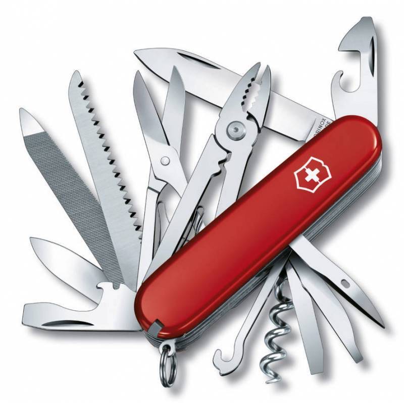 8ad0a36b16cc3345b0ed0fe3cf4436a1.jpg Нож перочинный Victorinox Handyman (1.3773) 91мм 24функц. красный карт.коробка