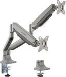 Кронштейн для мониторов ЖК Digma D-MM302D серый 17"-35" макс.15кг крепление к столешнице поворот и н