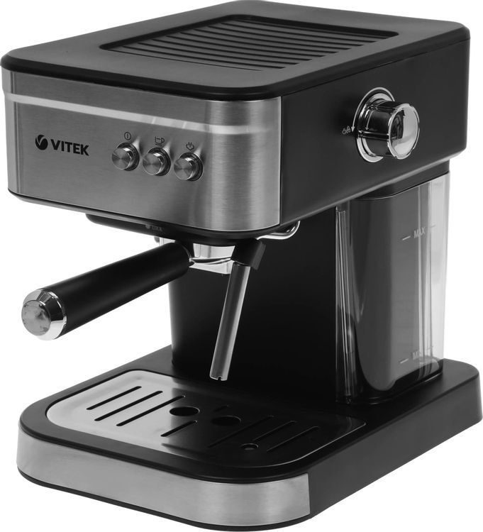 90db5317b155275421c46b5a45695edd.jpg Кофеварка рожковая Vitek VT-8468 1000Вт черный/стальной