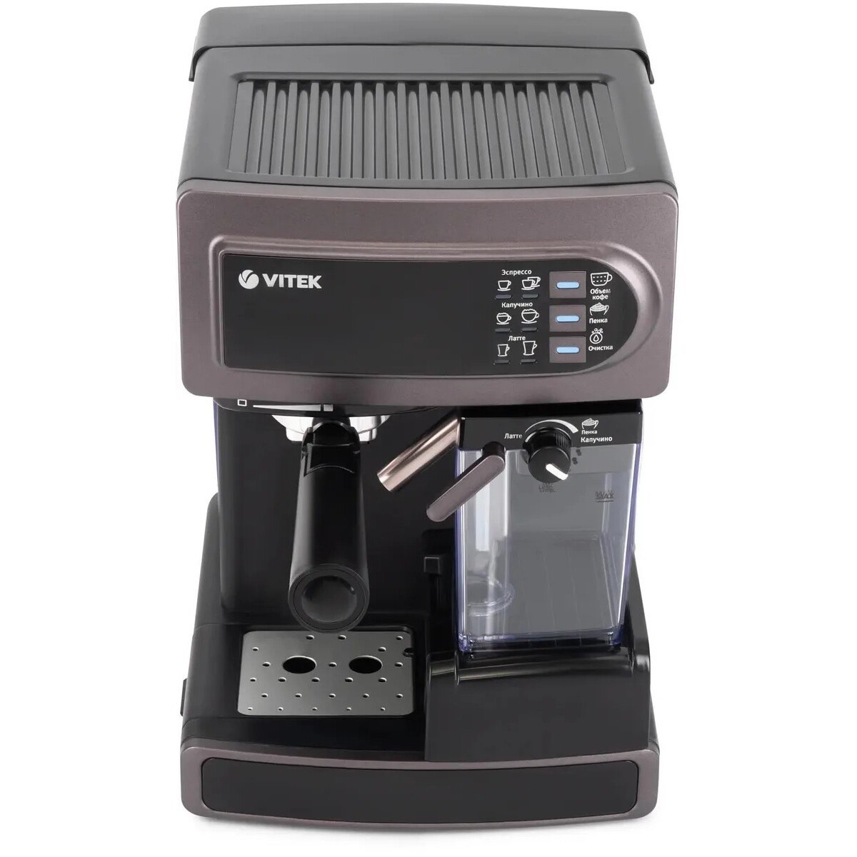 91291215f3451a5ffd2436e270fb73e5.jpg Кофеварка рожковая Vitek VT-1517 VT 1238Вт фиолетовый