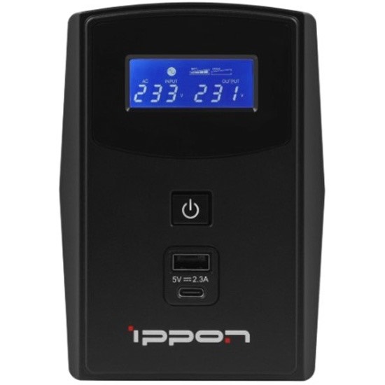 914a49af8c41f31c7ff29439a3ebe5d1.jpg Источник бесперебойного питания Ippon Back Power Pro II 600 360Вт 600ВА черный