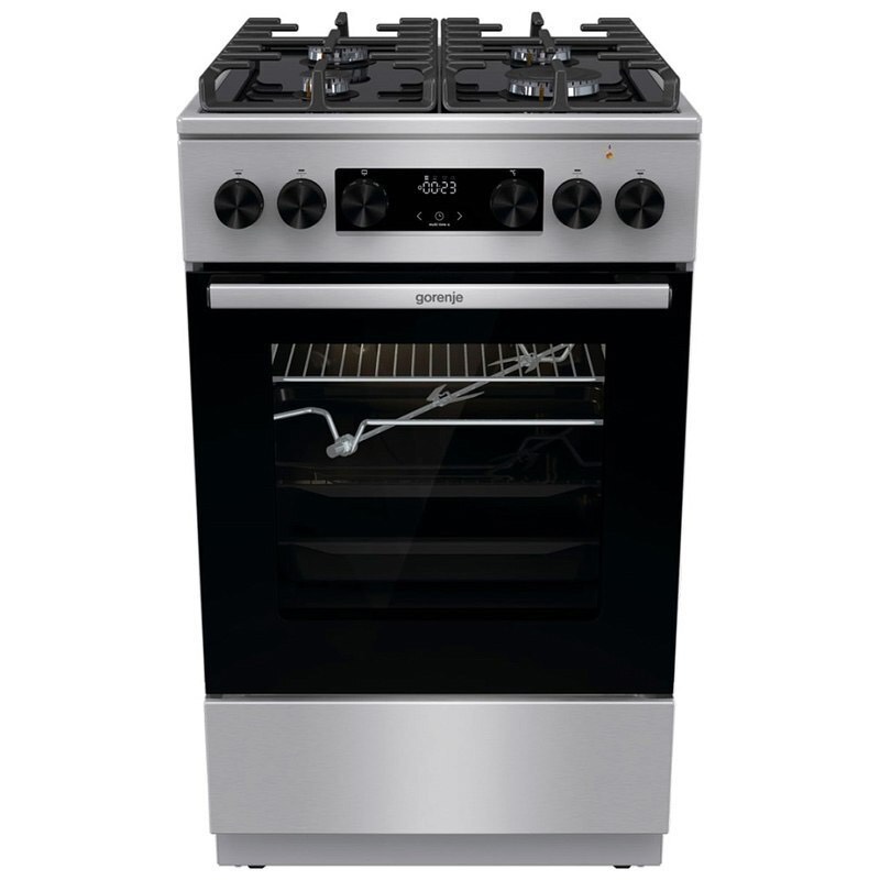 91e33412cae30fc7d5b9ea1d8d1aadd2.jpg Плита Комбинированная Gorenje GK5C65XV нержавеющая сталь (без крышки) реш.чугун