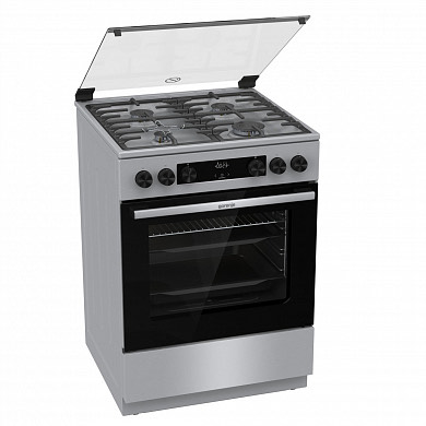 97f244c6cd7e55840a9925c05aa9d697.jpg Плита Газовая Gorenje GGI6C22XA нержавеющая сталь (стеклянная крышка) реш.чугун