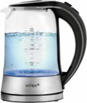 Чайник Vitek VT-7027 1.8л. 2200Вт черный корп.:стекло
