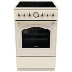Плита Электрическая Gorenje GECS5B70CLI бежевый стеклокерамика (без крышки)