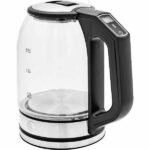 Чайник Vitek VT-WK1044 1.7л. 2200Вт черный/серебристый корп.:стекло/пластик