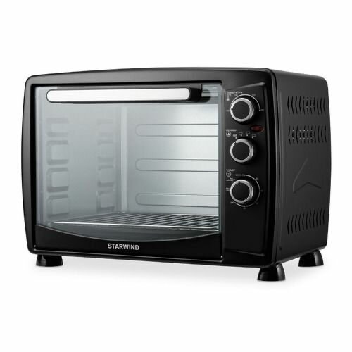 9f143dfb84c0e0b7b5b32d153c6d9fe3.jpg Мини-печь Starwind SMO2045 35л. 1500Вт черный/серебристый