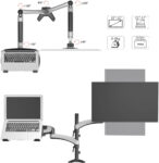 Кронштейн для монитора/ноутбука Cactus CS-VM-LH08-AL серебряный 13"-32" макс.16кг настольный поворот