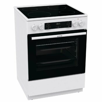 Плита Электрическая Gorenje GEC6C40WD белый стеклокерамика (без крышки)