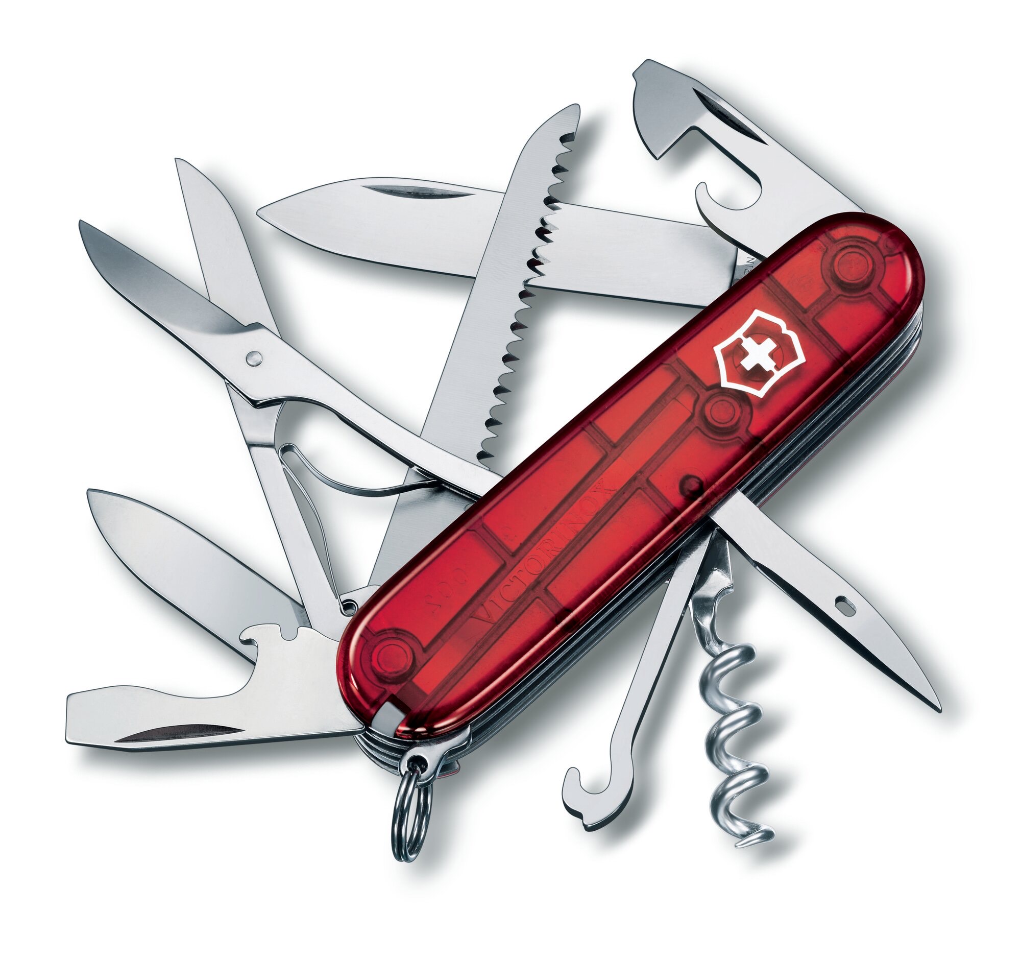 a2af40f3d5812e423f36f76eee555786.jpg Нож перочинный Victorinox Huntsman (1.3713) 91мм 15функц. красный карт.коробка