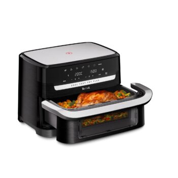 Аэрогриль Tefal Dual Easy Fry Flex EY9228E0 9л 2700Вт черный/серебристый