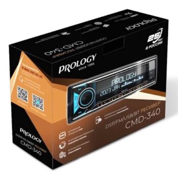 Автомагнитола Prology CMD-340 1DIN 4x55Вт BT4.2 AUX ПДУ RDS (PRCMD340)