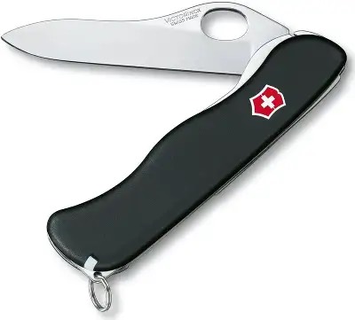 aef916e589ec4e18185a65d747c85905.jpg Нож перочинный Victorinox Sentinel One Hand (0.8416.M3) 111мм 5функц. черный карт.коробка