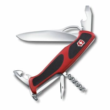 Нож перочинный Victorinox RangerGrip 61 (0.9553.MC) 130мм 11функц. красный/черный карт.коробка