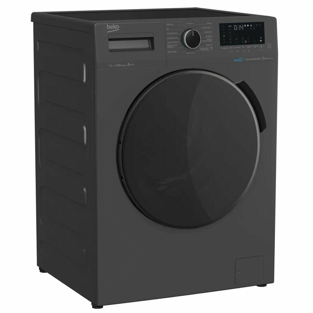 d3ae18e7a672d236e503a4f978374c83.jpg Стиральная машина Beko WSPE6H616A кл.:A-10% фронт. макс.:6.5кг антрацит инвертор