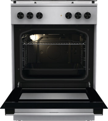 Плита Комбинированная Gorenje GK6A21XF нержавеющая сталь (стеклянная крышка) реш.чугун