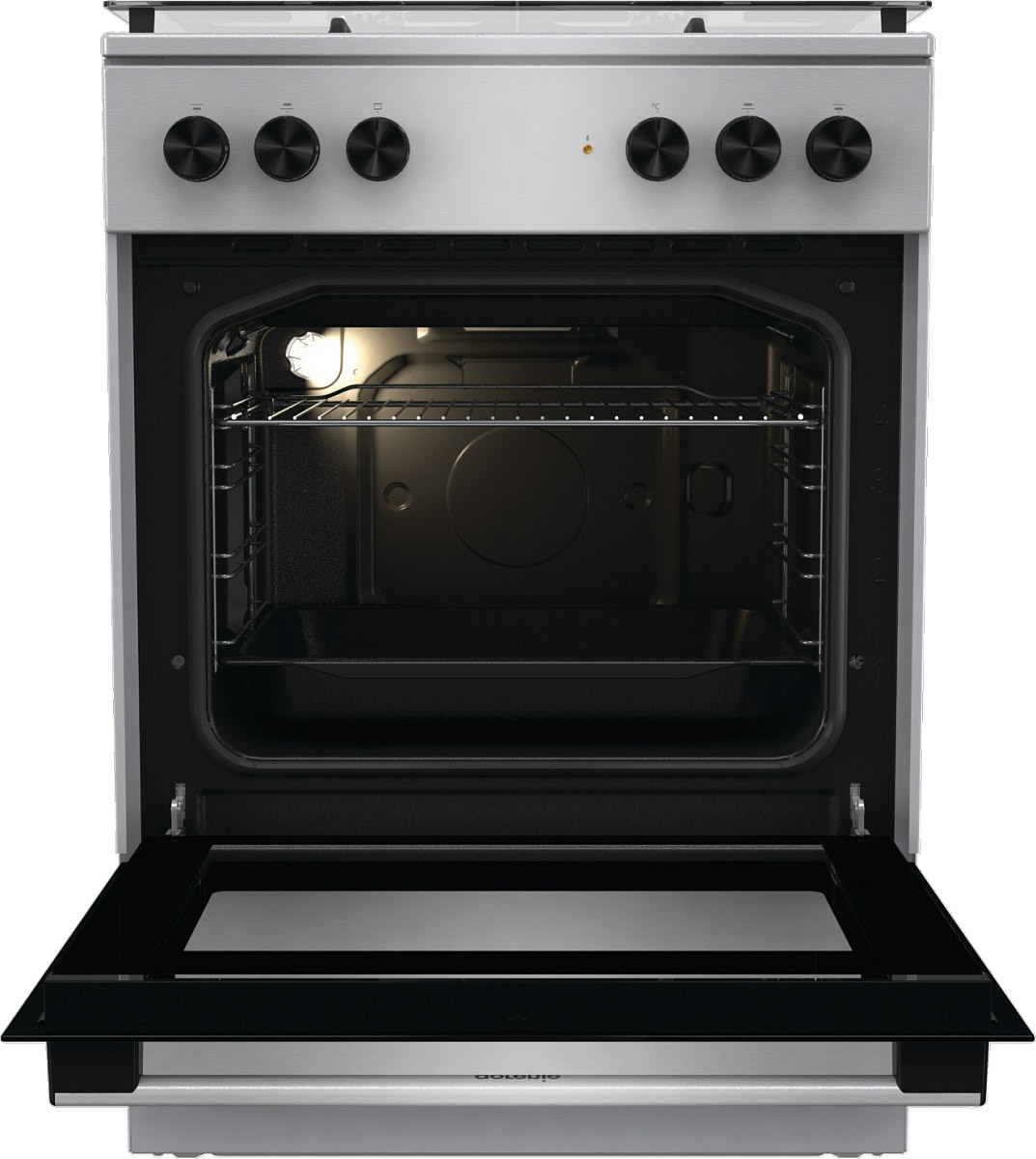 d629ec248dac0f2ceefa28903942a04d.jpg Плита Комбинированная Gorenje GK6A21XF нержавеющая сталь (стеклянная крышка) реш.чугун