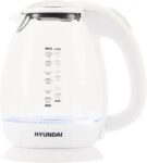 Чайник Hyundai HYK-G3805 1.7л. 2200Вт белый/прозрачный корп.:стекло