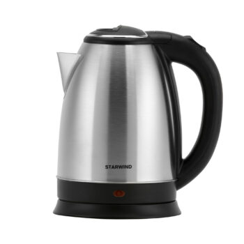 Чайник Starwind SKS1051 1.8л. 1500Вт серебристый/черный корп.:металл/пластик