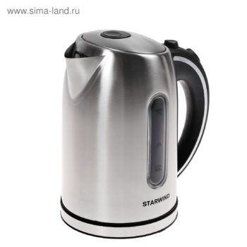 Чайник Starwind SKS4210 1.7л. 2200Вт серебристый корп.:металл/пластик