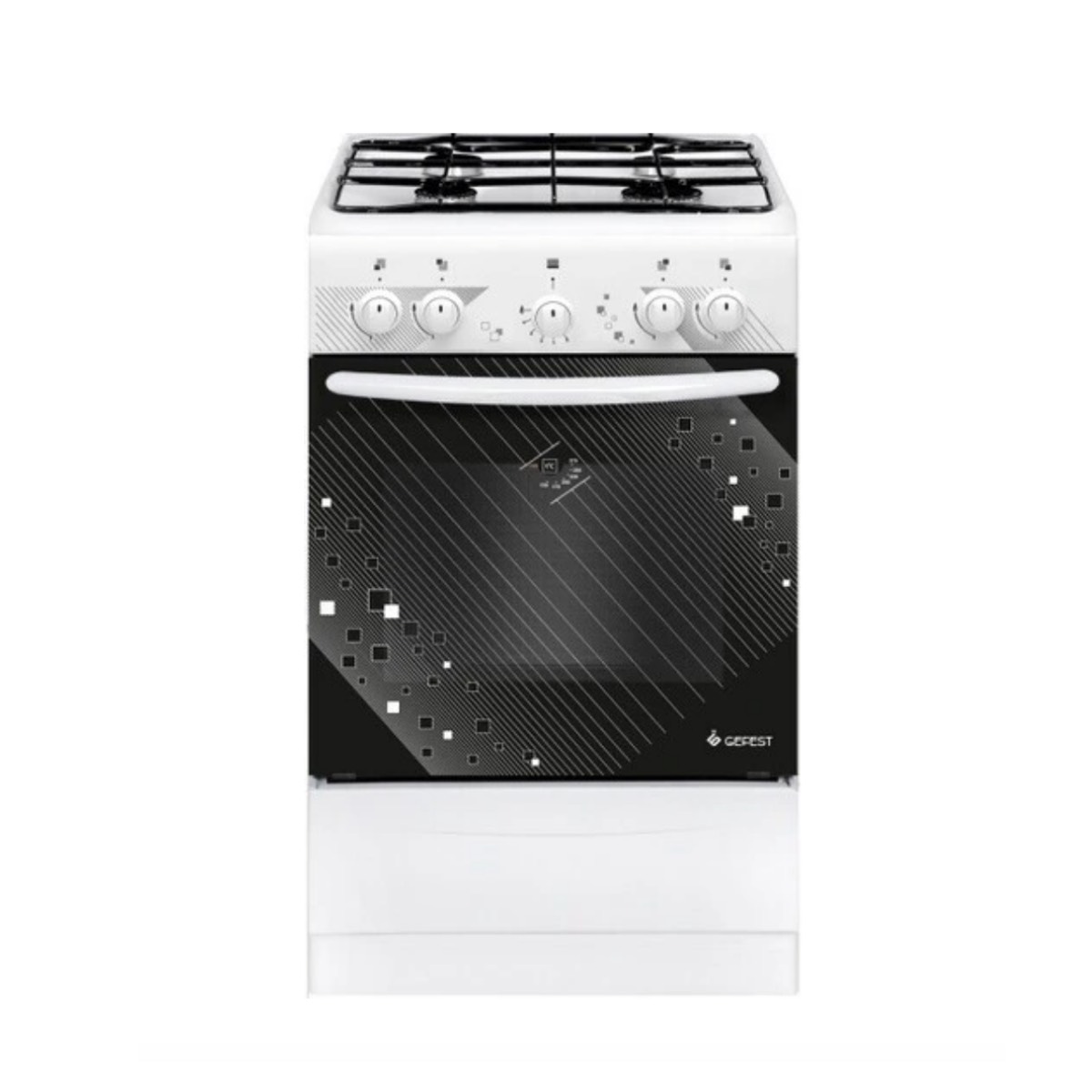 ed31251994890b6bcf633d20593f241b.jpg Плита Газовая Gefest ПГ 5100 0017 белый (без крышки) реш.сталь