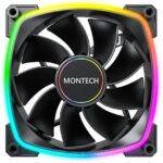 Вентилятор Montech RX120 Reverse ARGB 120х120x25 черный 4-pin (RX120 PWM BLACK) Ret