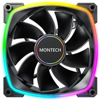 Вентилятор Montech RX120 Reverse ARGB 120х120x25 черный 4-pin (RX120 PWM BLACK) Ret