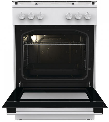f8683a3b1a45a988f364029ca008d643.jpg Плита Газовая Gorenje GG6A11WF белый (стеклянная крышка) реш.чугун