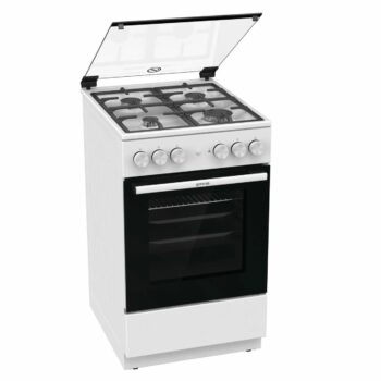 Плита Комбинированная Gorenje GK5A41WF белый (стеклянная крышка) реш.чугун